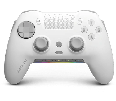 Scuf SCUF ENVISION PRO Draadloze gamepad voor pc, vijf afneembare G-toetsen, afneembare rugpeddels, onmiddellijke triggers, compatibel met iCUE - wit