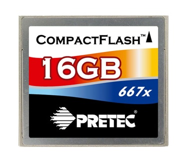 Pretec Compact Flash 16GB Compact Flash Card 667X 