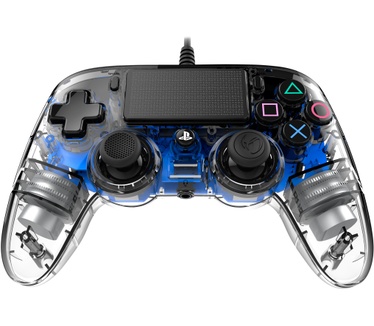 Nacon Officieel gelicenseerde Illuminated Wired Compact Controller voor PS4 - blauw