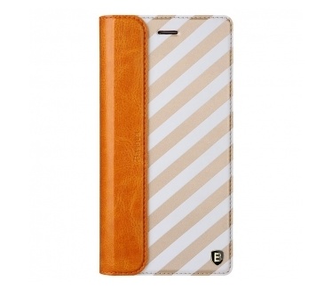 Baseus Leather Case met stand Apple iPhone 6 - White Stripes