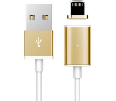 Usams Magnetische Lightning Data Kabel (100cm) - Goud