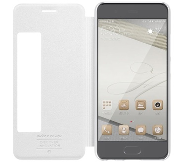 Nillkin New Sparkle S-View Book Case voor Huawei P10 - Wit Wit