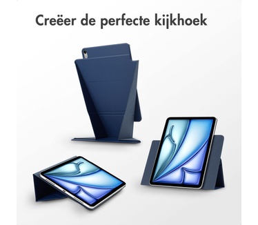 Accezz High Stand tablet case Apple iPad Air 11 inch (2025) M3 / (2024) M2 / Air 5 (2022) / Air 4 (2020) - Donkerblauw