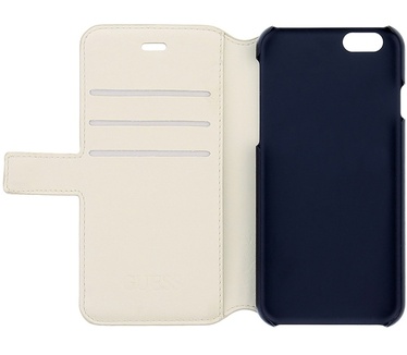 Guess Saffiano PU Leather Book Case - iPhone 6 Plus (5.5) - Beige Beige