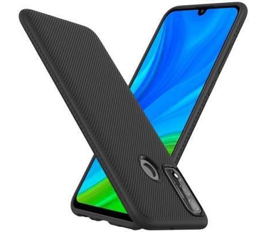 qMust Huawei P Smart 2020 Texture TPU Case - Zwart