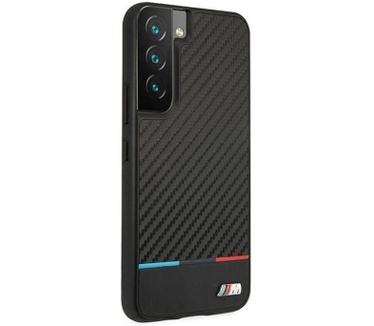 BMW Carbon Tricolor Back Case Samsung Galaxy S22+ (S906) - Zwart Zwart