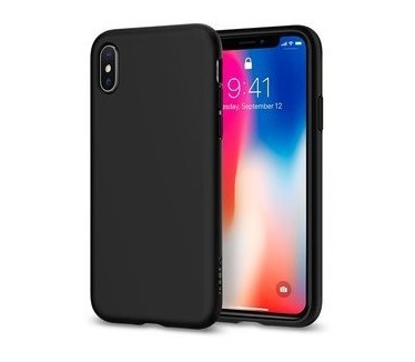 Apple iPhone X siliconen (gel) achterkant hoesje - Zwart (Apple iPhone X) Zwart