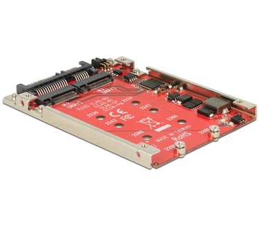 Delock Converter SATA 22 pin > 2 x M.2 NGFF with RAID 7 mm - Speicher-Controller - SATA 6Gb/s - 600MBps - RAID 0, 1, JBOD - SATA 6Gb/s (62698)