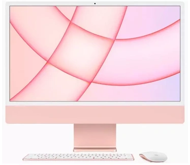 Apple iMac 24" Retina 4.5K (2021) M1, 8-core GPU, 8GB, 256GB ssd (Qwerty toetsenbord), Zilver