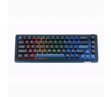 Ducky OK-M-75 - Toetsenbord Wine Red 75% - US-layout - zwart/blauw