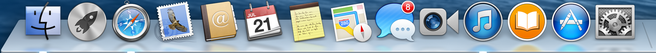 OS X Mavericks Dock
