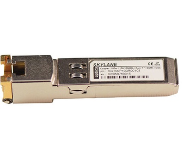 Skylane Optics SFP copper transceiver module gecodeerd voor Allied Telesys AT-SPTX
