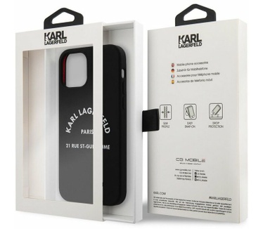 Karl Lagerfeld 21 Rue Back Case - iPhone 12 Mini (5.4") - Zwart Zwart