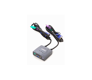 Edimax EK-PA2C KVM Switch (2x PS/2, audio, kabels)