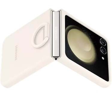 Samsung Galaxy Z Flip5 Silicone Case with Ring Crème