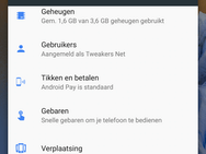 Screenshot Nokia 8 met Android 7.1.1