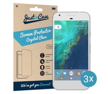 Just in Case Google Pixel XL Screenprotector - 3 stuks - Crystal Clear