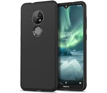 qMust Nokia 6.2 / 7.2 Texture TPU Case - Zwart