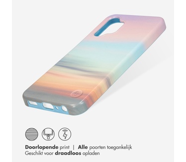 Selencia Aurora Fashion Backcover Samsung Galaxy A13 (4G) - Duurzaam hoesje - 100% gerecycled - Sky Sunset Multicolor