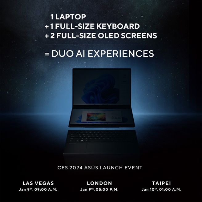 ASUS Zenbook-teaser CES 2024
