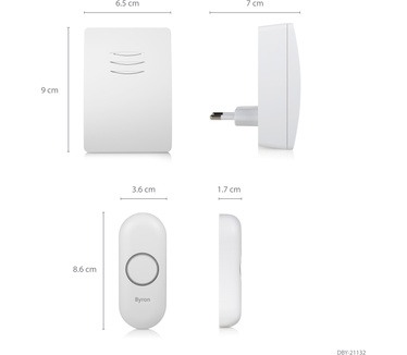 Byron Draadloze deurbelset Wireless doorbell set DB132