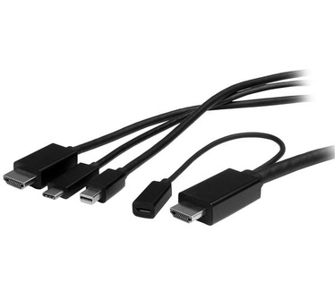Startech.com USB-C, HDMI of Mini DisplayPort naar HDMI converter kabel 2 m adapterkabel