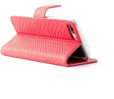 Schubben design Lederen Bookcase hoesje voor de Apple iPhone 8 Plus - Rood (Apple iPhone 8 Plus) Rood