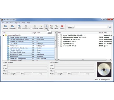 MusicBrainz Picard screenshot (481 pix)