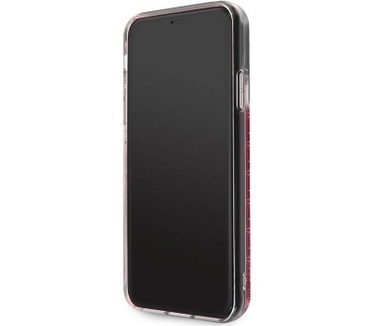 Guess Hearts Glitter Hard Case iPhone 11 Pro Max (6.5") - Roze  Roze