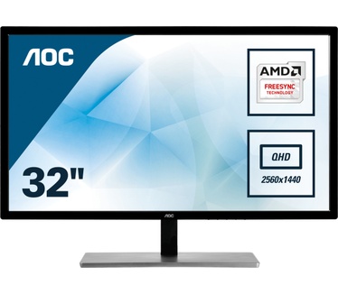 AOC Q3279VWFD8 Zilver, Zwart