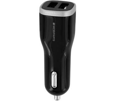 Mobiparts Car Charger Dual USB 4.8A Black