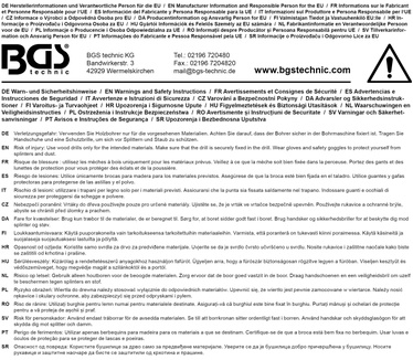 BGS technic Wood Drill Set