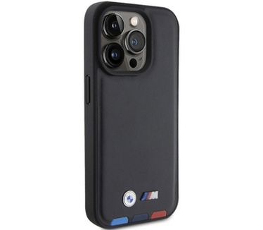 BMW M Stamp Tricolor Back Case - iPhone 15 Pro (6.1") - Zwart Zwart