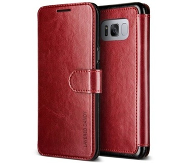 VRS Design Layered Dandy Samsung Galaxy S8 Plus leather case - Wine / Black