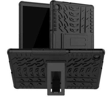qMust Lenovo Tab M10 Plus Hoes Rugged Hybrid Case Zwart