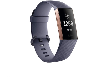 Fitbit Charge 3 Rosé Goud (Blauw, Grijs)