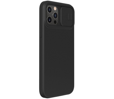 Nillkin CamShield Magnetic Silicone Case - iPhone 12/12 Pro Zwart Zwart