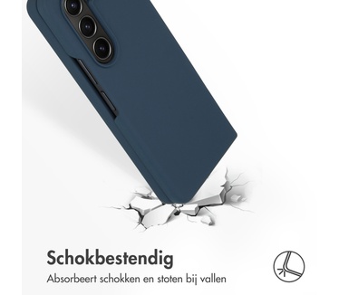 Accezz Liquid Silicone Backcover Samsung Galaxy Z Fold 5 - Donkerblauw