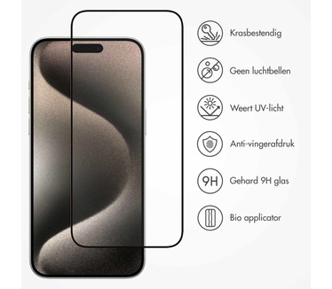 Accezz Gehard glas Full Cover screenprotector met bio applicator