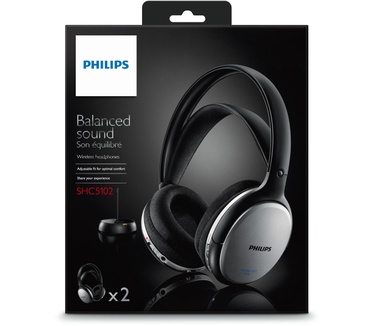 Philips Wireless Hi-Fi Headphone SHC5102 (Zwart)