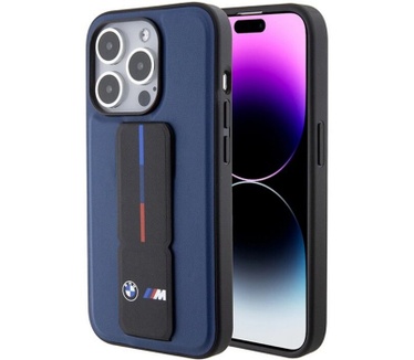 BMW M Tricolor Grip Back Case - Apple iPhone 15 Pro (6.1") Blauw Blauw
