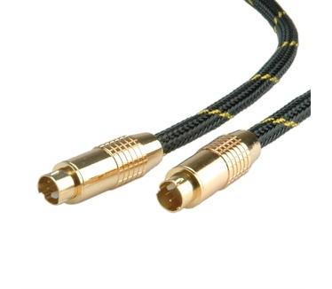 Secomp GOLD S-Video Cable, Male / Male 10.0m Zwart