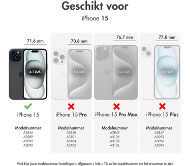Accezz Liquid Silicone Backcover met MagSafe iPhone 15 - Zwart