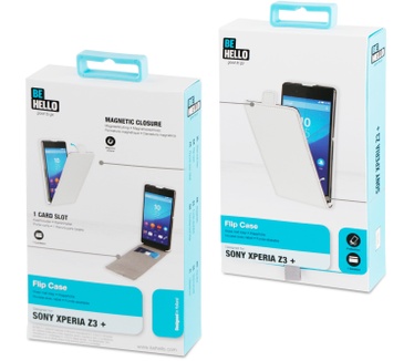 BeHello Sony Xperia Z3+ Flip Case White