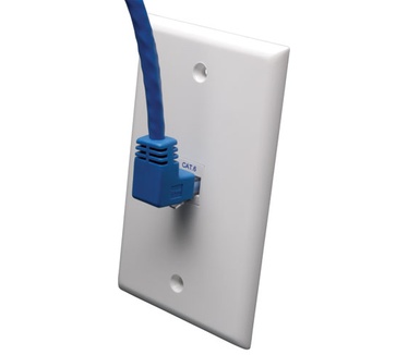 Tripp-Lite Cat6 Gigabit Molded Patch Cable (RJ45 Right Angle Up M to RJ45 M) - Blue, 1.52 m