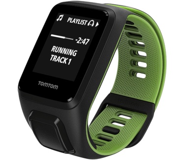 TomTom Runner 3 Cardio + Music Zwart/Groen + Hoofdtelefoon (L)