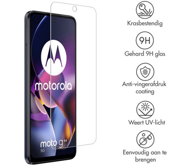 Accezz Gehard Glas Screenprotector voor de Motorola Moto G54 - Transparant