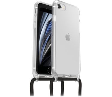 Otterbox OtterBox React Necklace hoesje voor iPhone SE (3rd/2nd gen)/8/7, ultradun, beschermhoesje met verstelbare en afneembare kettingriem, getest volgens militaire standaard, Clear, Geen retailverpakking