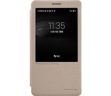 Nillkin New Sparkle S-View BookCase voor Huawei Mate 8 - Goud