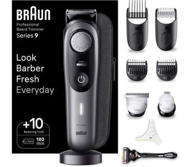 Braun Braun Baardtrimmer Series 9 BT9420, Trimmer Met Kapperstools en 180 Minuten Gebruiksduur